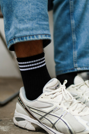 His Black Tel A'vive Tube Socks