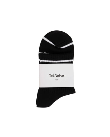 Hers Black Tel A'vive Tube Socks