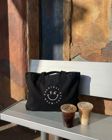 Black Tel A'vive Signature Tote Bag