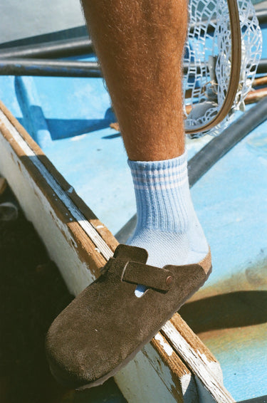His and Hers Sailor Blue Tube Socks