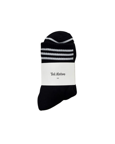 His Black Tel A'vive Tube Socks