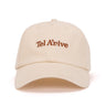 A beige 'Tel A'vive' baseball cap with embroidery on the front.